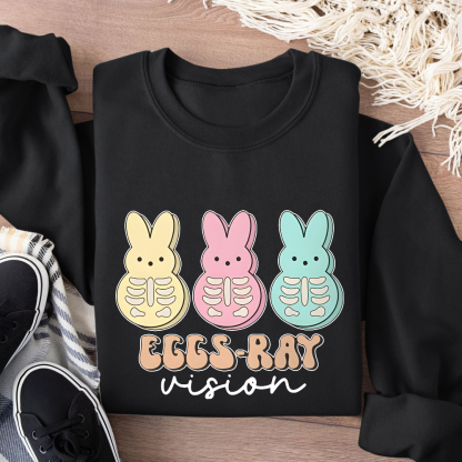 Eggs Ray Vision Radiology Cotton Pullover Sweatshirt