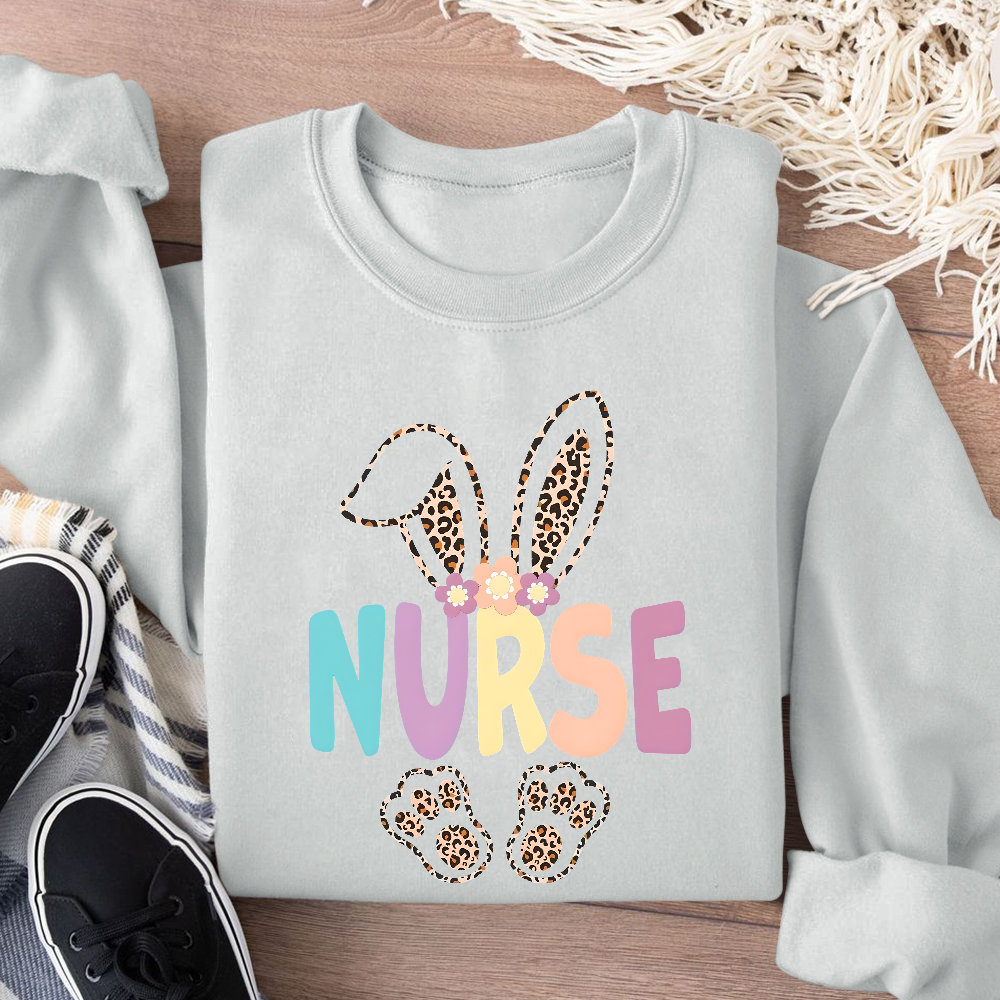 Easter Bunny Cotton Pullover Sweatshirt
