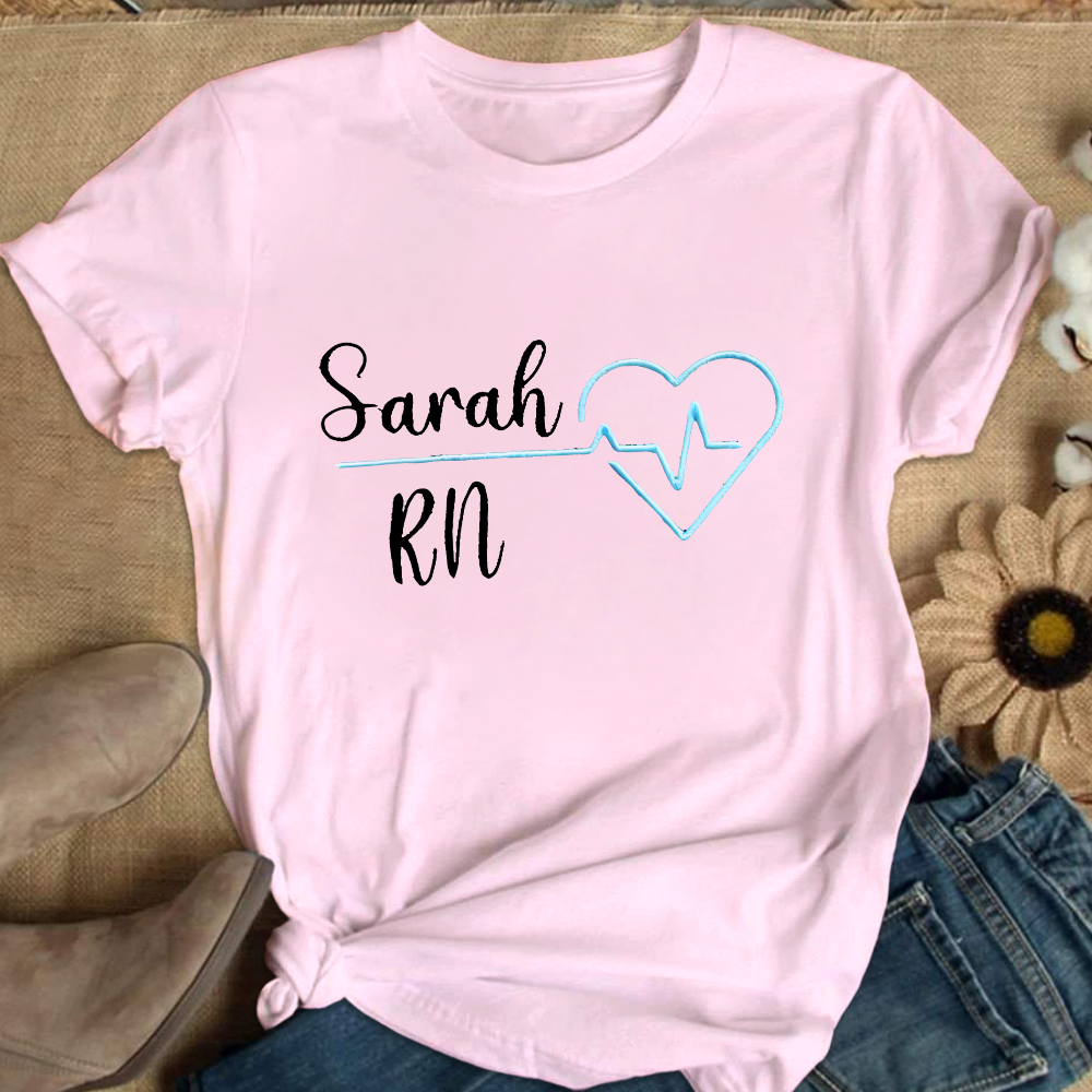 Custom RN Sarah Cotton Nurse T-shirt