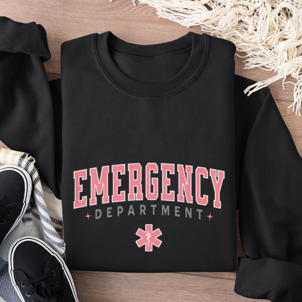 ER Nurse Crewneck Cotton Pullover Sweatshirt
