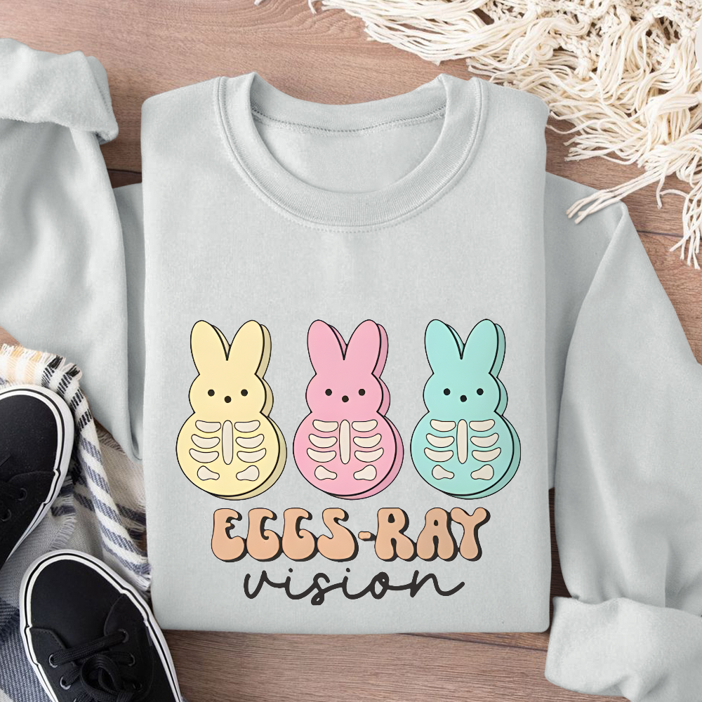 Eggs Ray Vision Radiology Cotton Pullover Sweatshirt