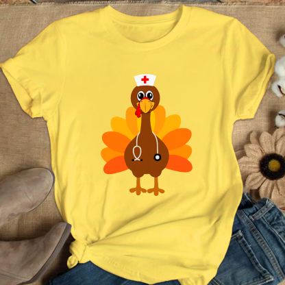 Nurse Turkey Cotton Nurse T-shirt