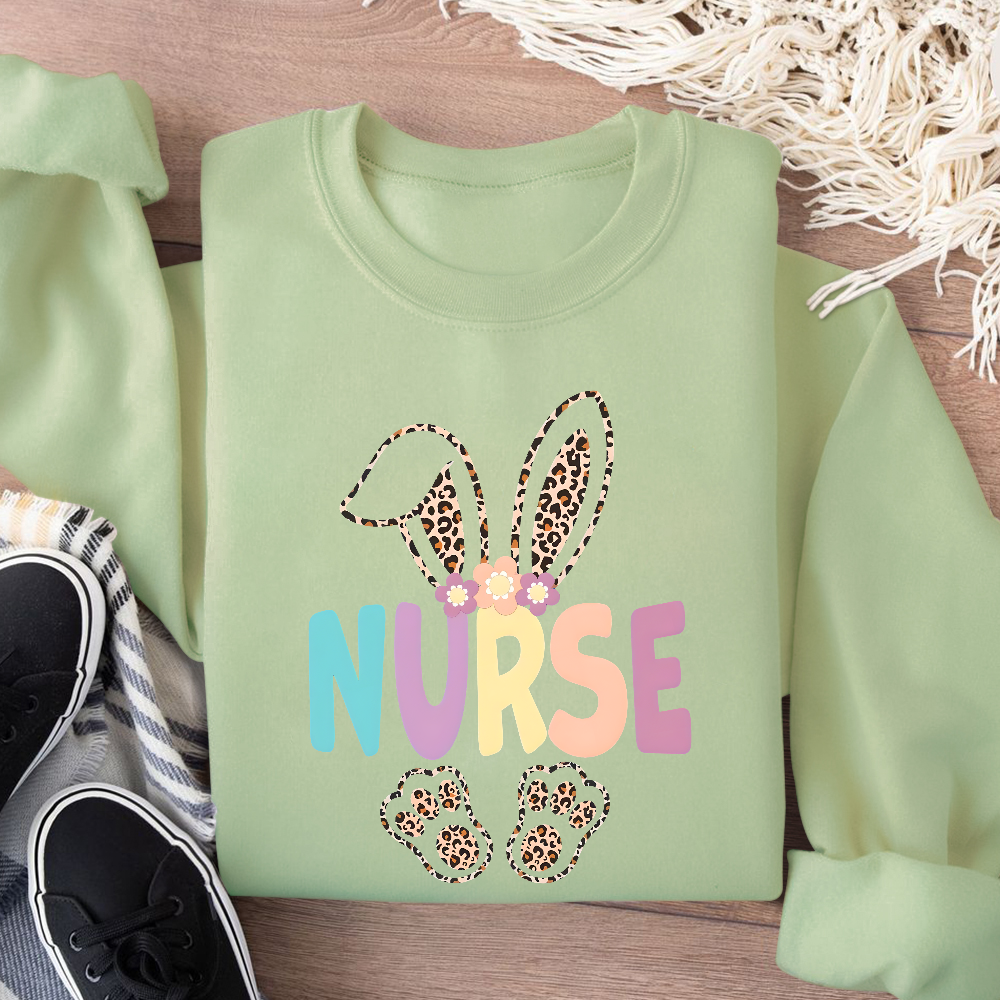 Easter Bunny Cotton Pullover Sweatshirt