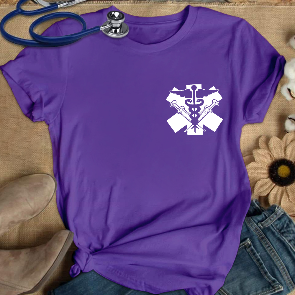 Physician Symbol Doctor Nurse Cotton Nurse T-shirt