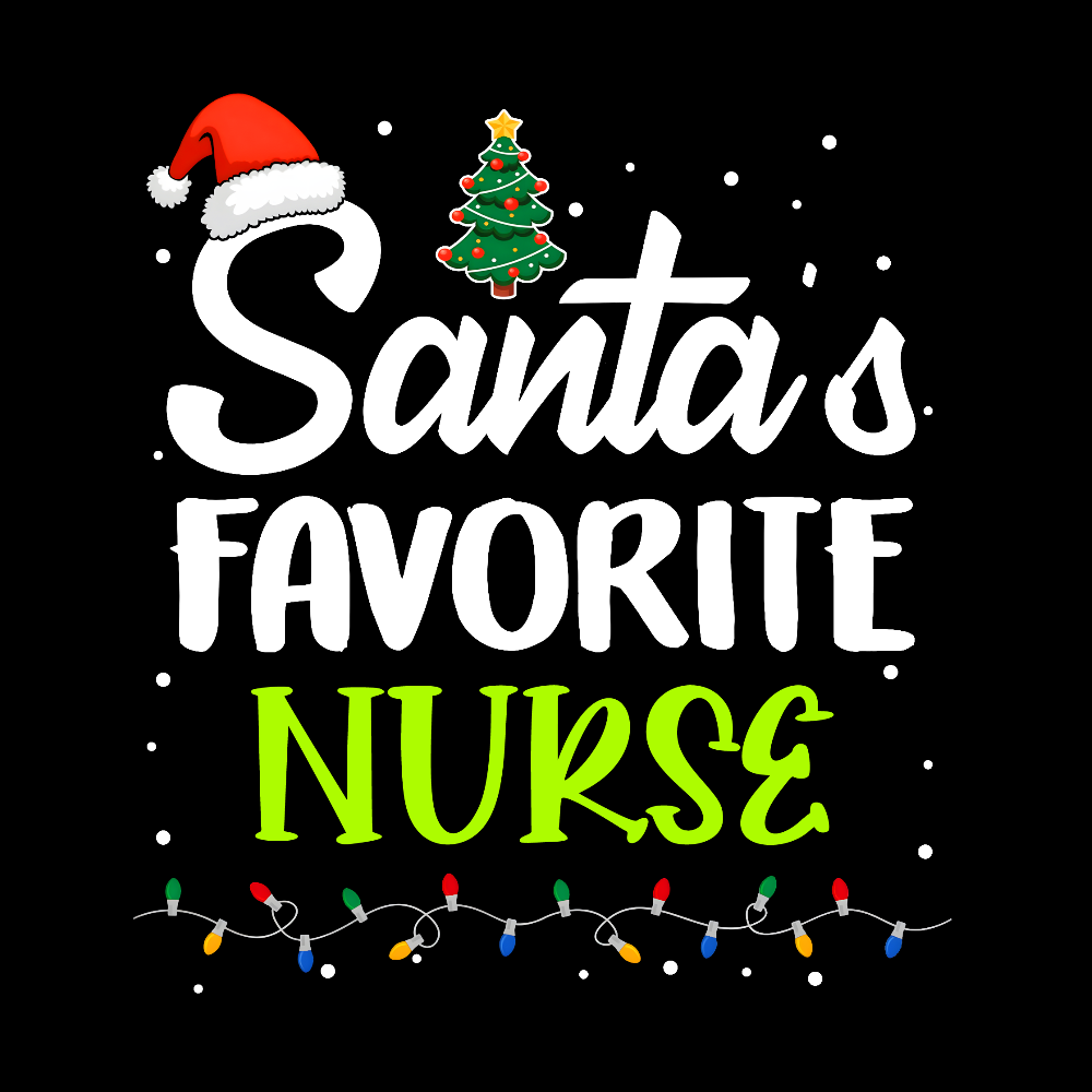 Santa’s Favorite Christmas Nurse Cotton Pullover Sweatshirt