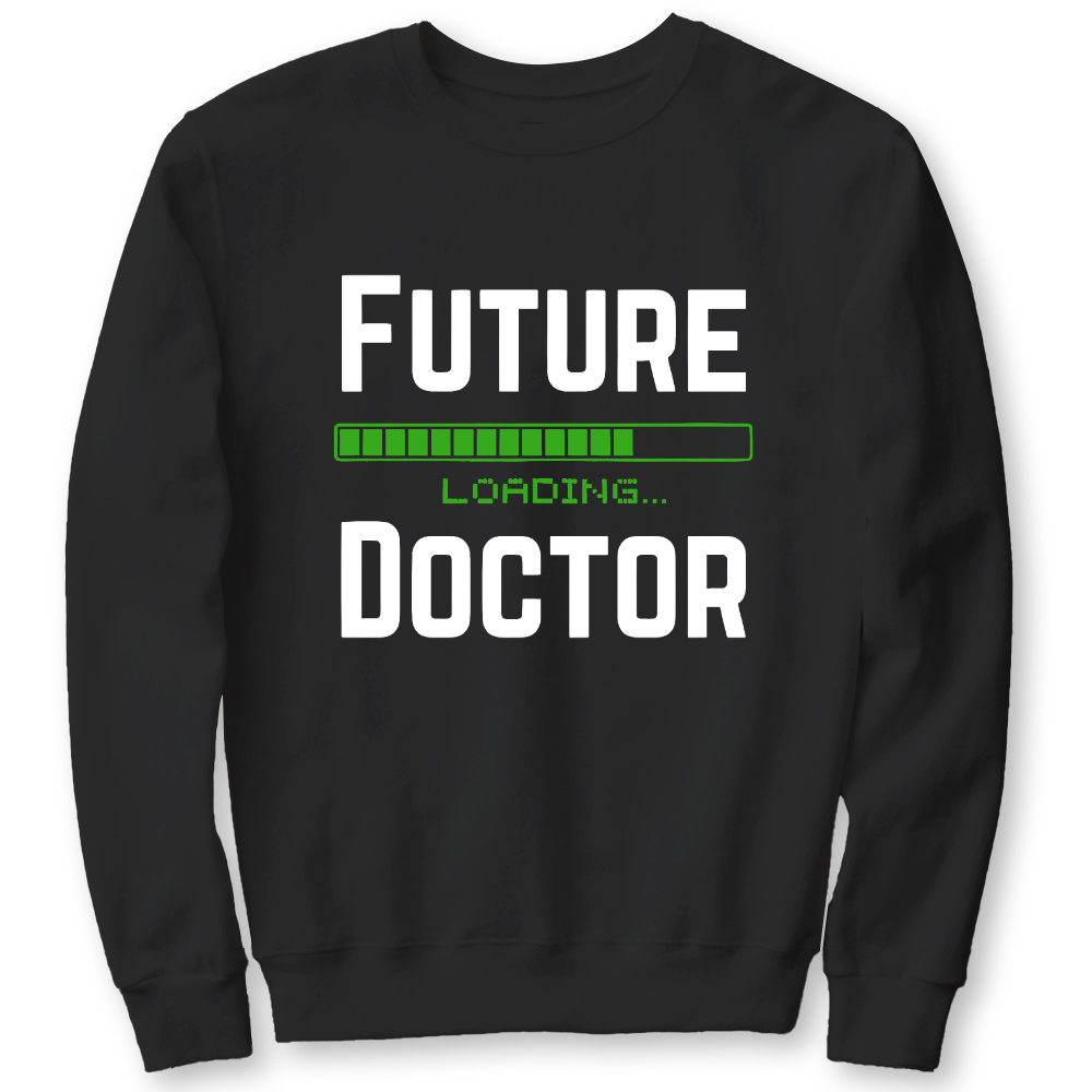 Future Doctor Cotton Pullover Crew Neck Hoodie