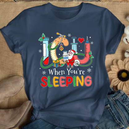 ICU When You're Sleeping Cotton Nurse T-shirt
