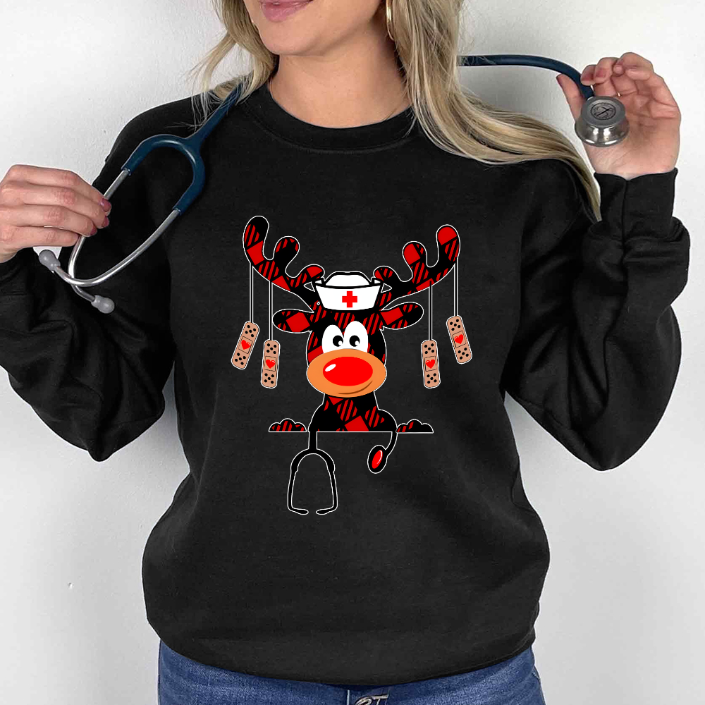 Stethoscope Nurse Cotton Pullover Sweatshirt