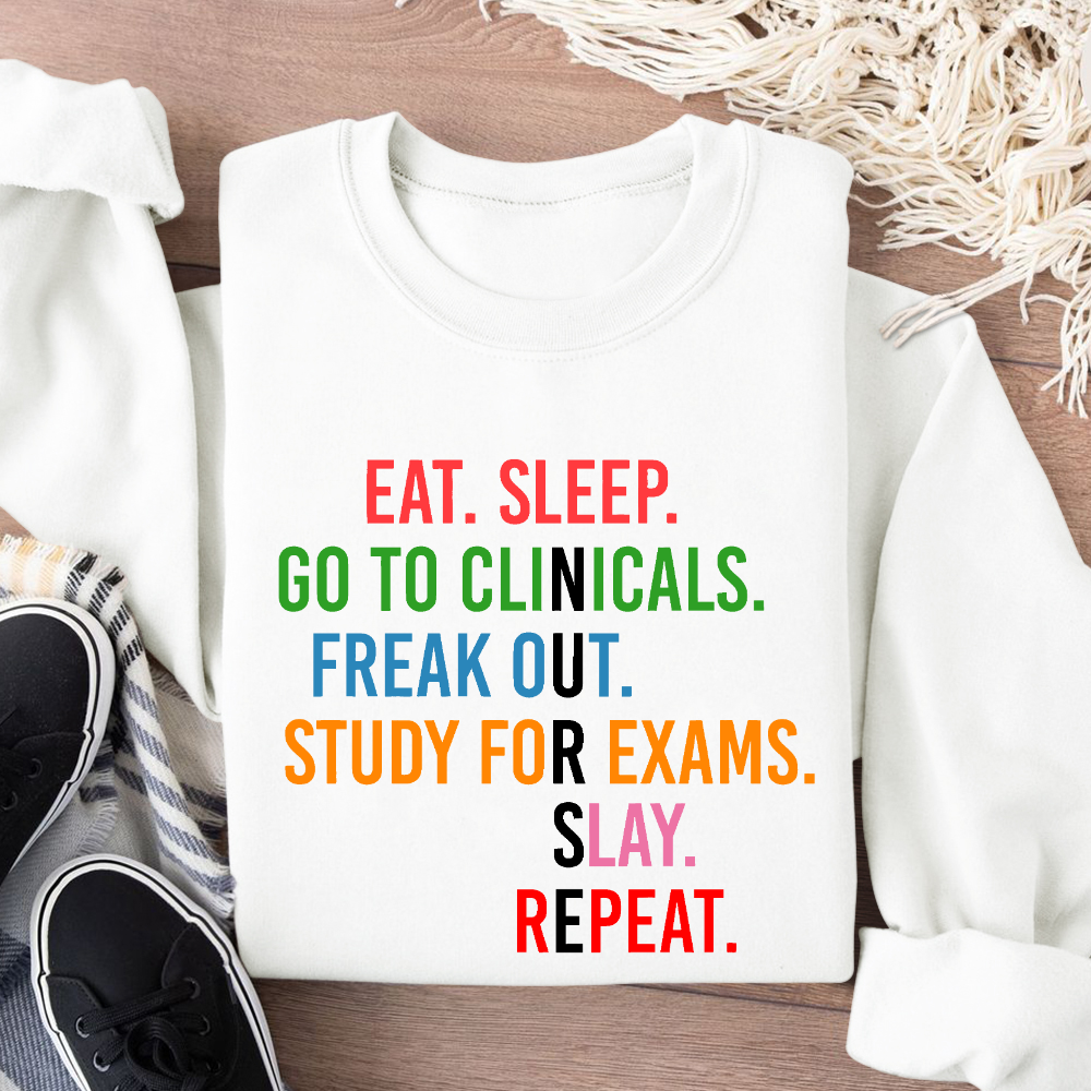 Nursing School Student Future Nurse Rn Cotton Pullover Sweatshirt