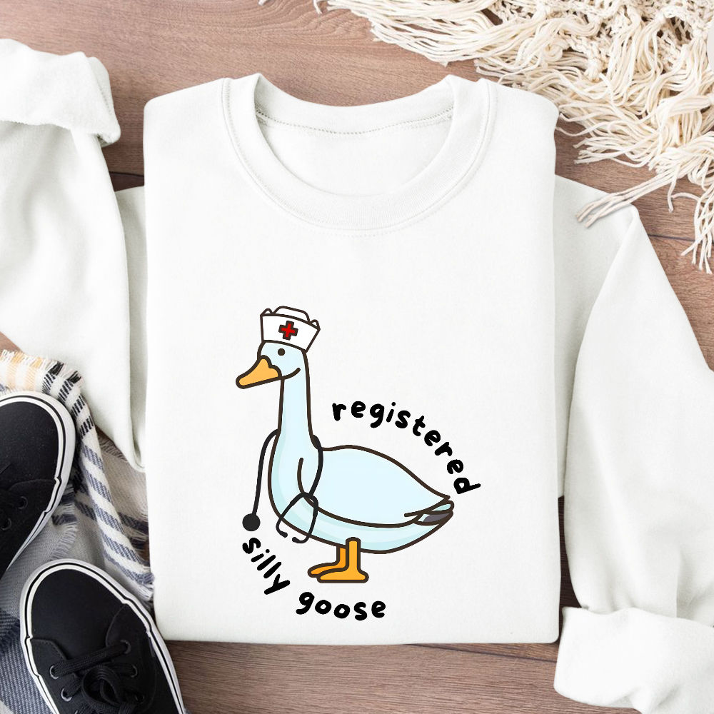 Registered Silly Goose Cotton Pullover Sweatshirt