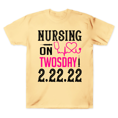 Nursing School On TwosDay Cotton Doctor T-shirt