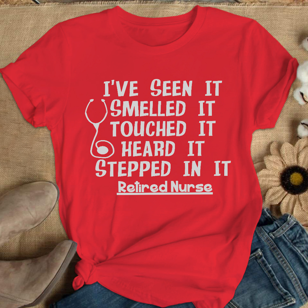 Funny Retired Nurse Quotes Cotton Nurse T-shirt