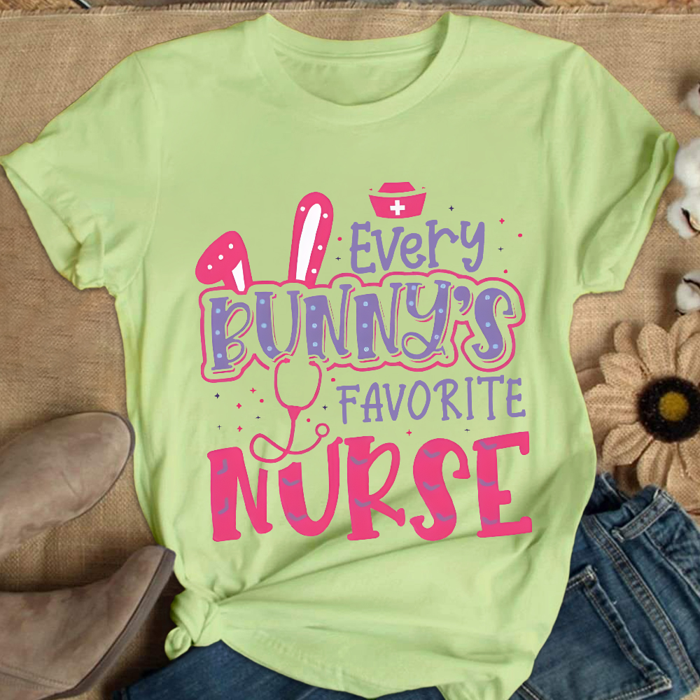 Every Bunny's Favorite Nurse Cotton Nurse T-shirt
