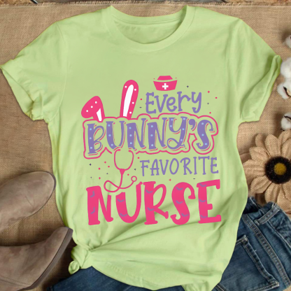 Every Bunny's Favorite Nurse Cotton Nurse T-shirt