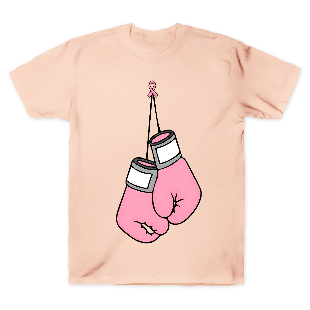Pink Boxing Gloves Breast Cancer Fight Cotton Doctor T-shirt
