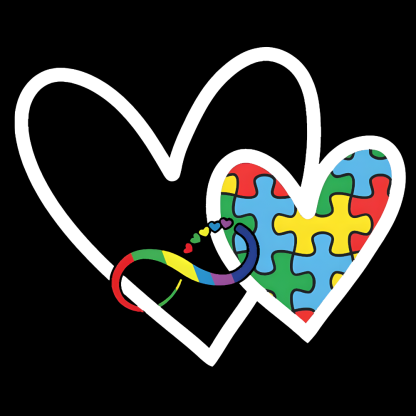 Autism Colorful Heart Cotton Nurse T-shirt