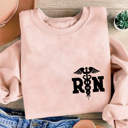 Custom Registered Nurse Cotton Pullover Sweatshirt