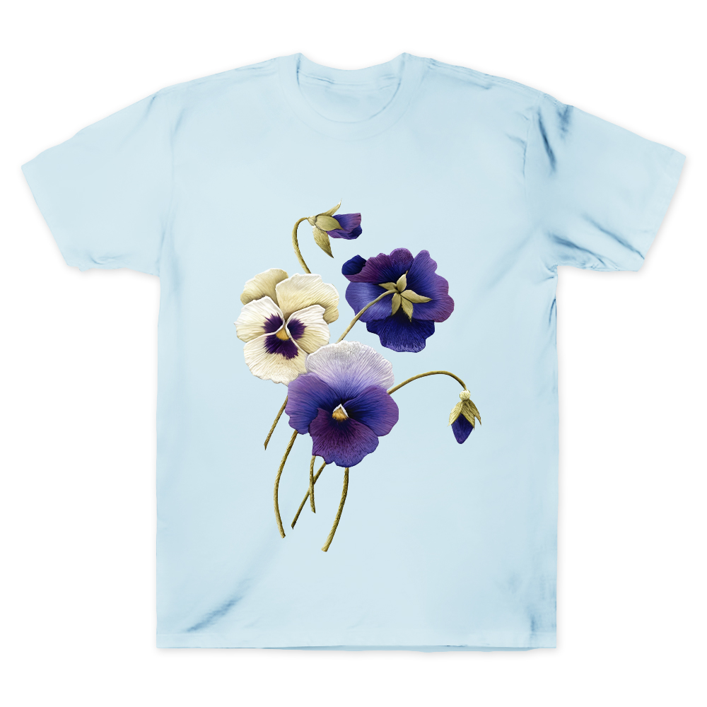 Alzheimer's Awareness Purple Floral Print Cotton Doctor T-shirt