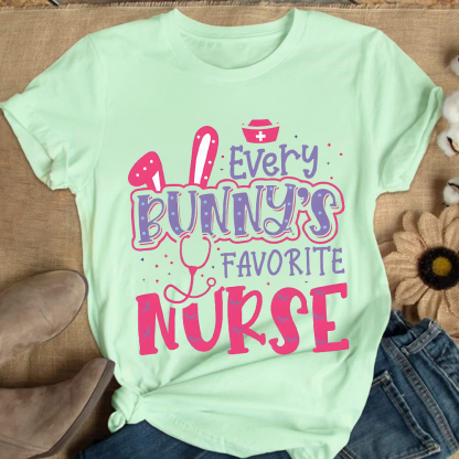 Every Bunny's Favorite Nurse Cotton Nurse T-shirt