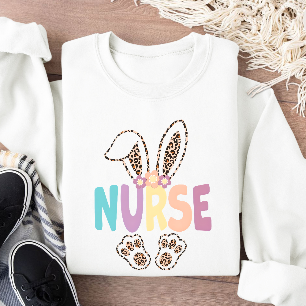 Easter Bunny Cotton Pullover Sweatshirt