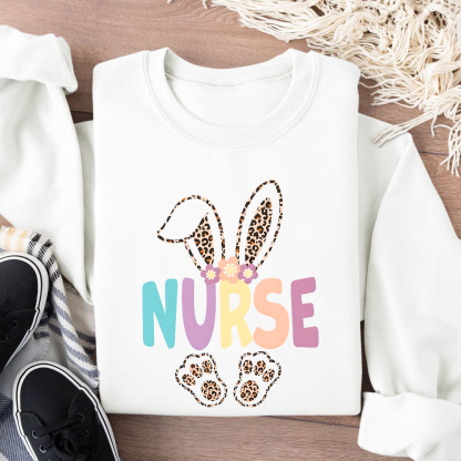 Easter Bunny Cotton Pullover Sweatshirt