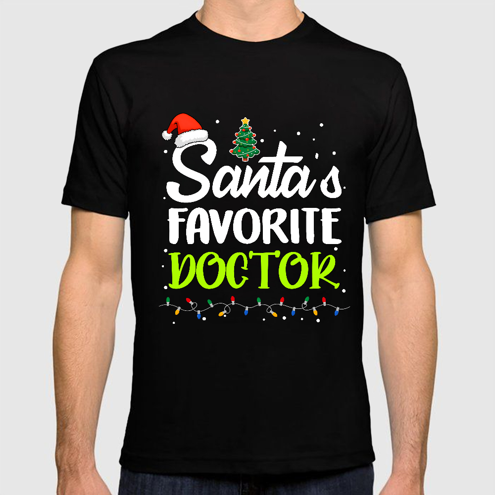 Santa’s Favorite Christmas Doctor Cotton Doctor T-shirt