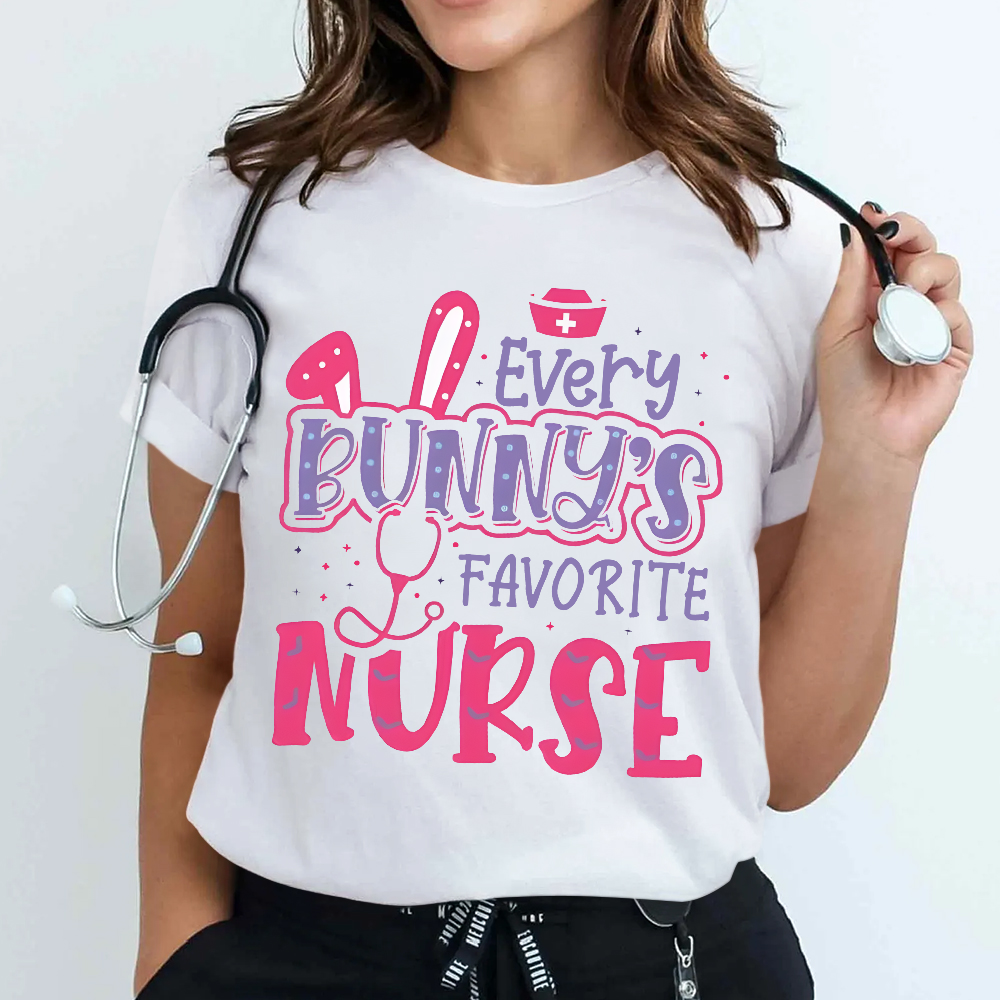 Every Bunny's Favorite Nurse Cotton Nurse T-shirt