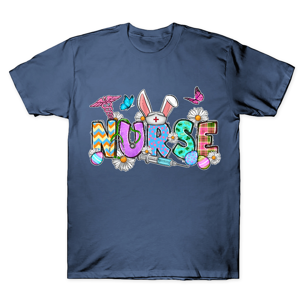 Easter Bunny Nurse Cotton Doctor T-shirt