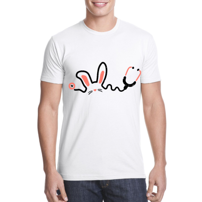 Easter Bunny Stethoscope Cotton Doctor T-shirt
