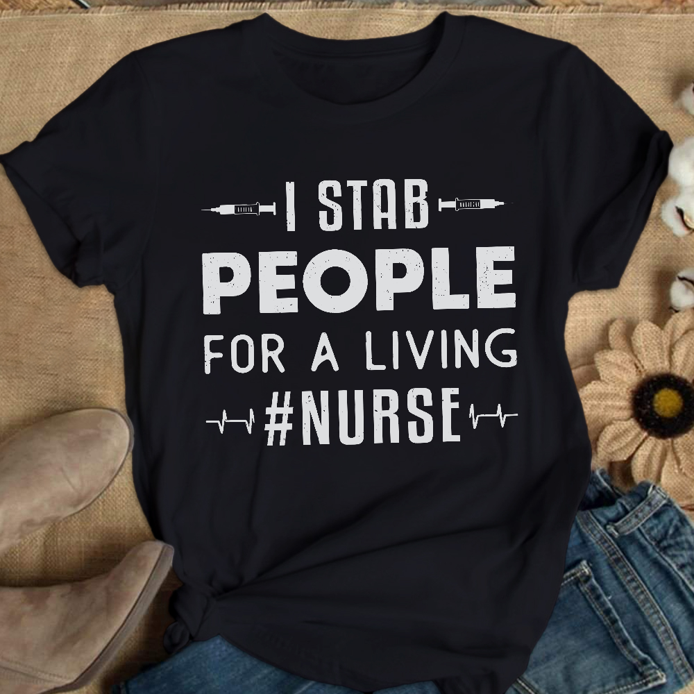 ICU Nurses Medicine Emergency Ambulance Cotton Nurse T-shirt