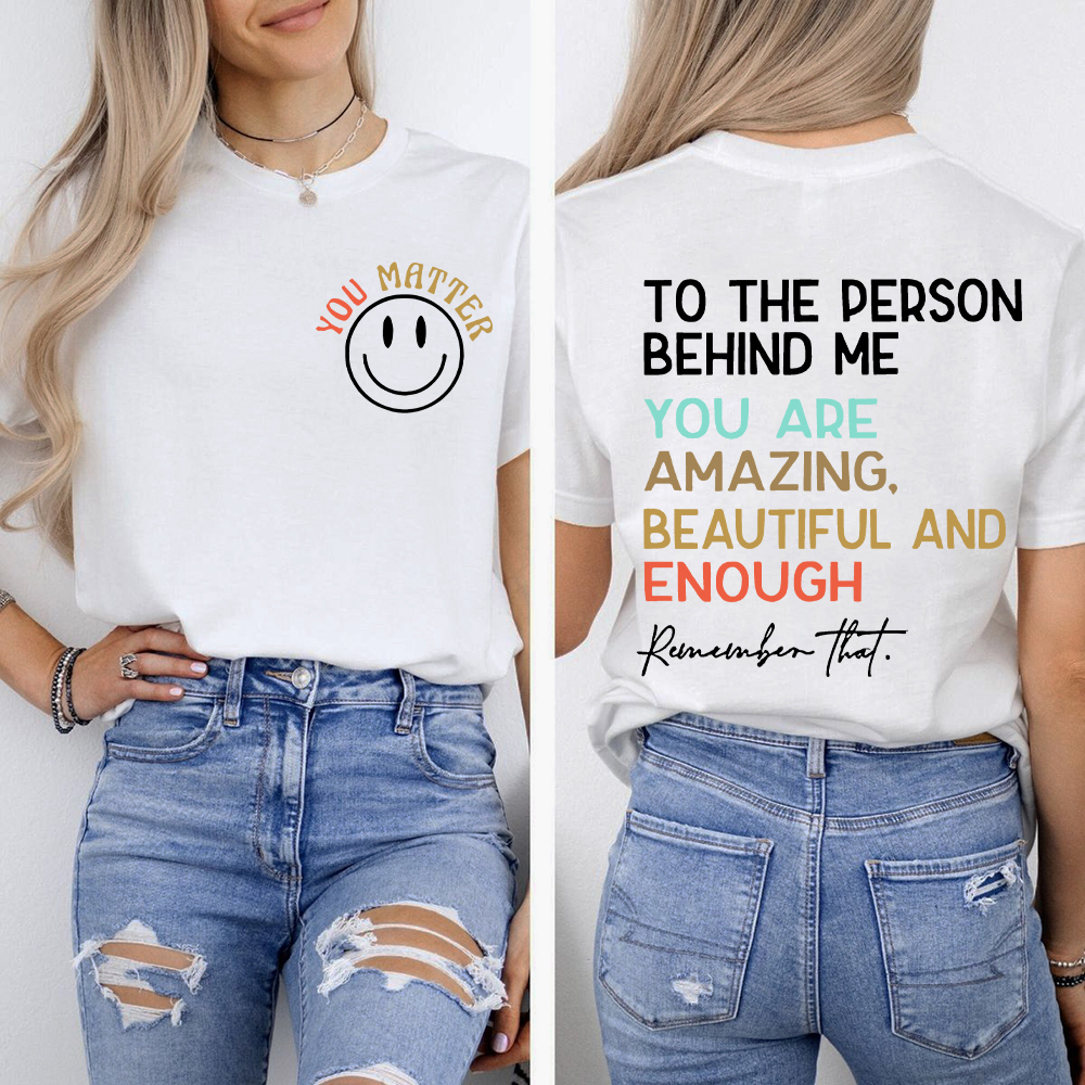 You Matter Prevention of Suicide Awareness Double-Sided Cotton Printed T-Shirt