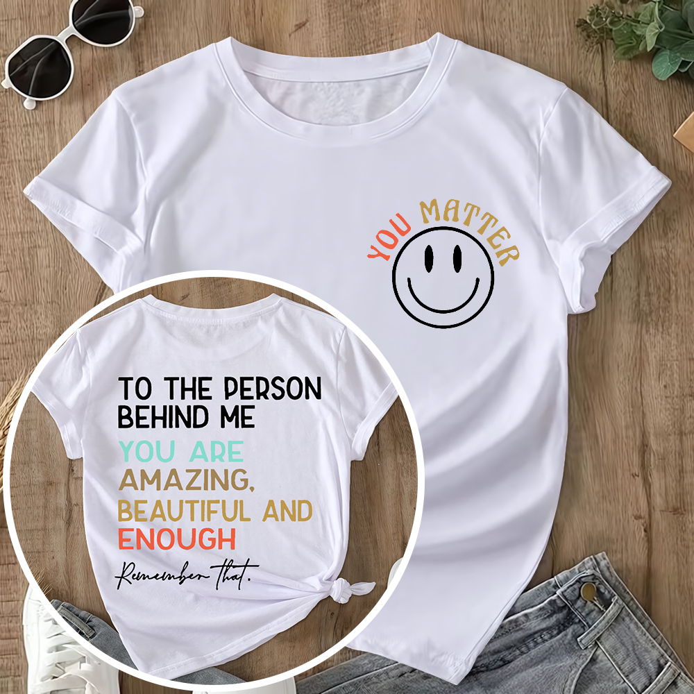 You Matter Prevention of Suicide Awareness Double-Sided Cotton Printed T-Shirt