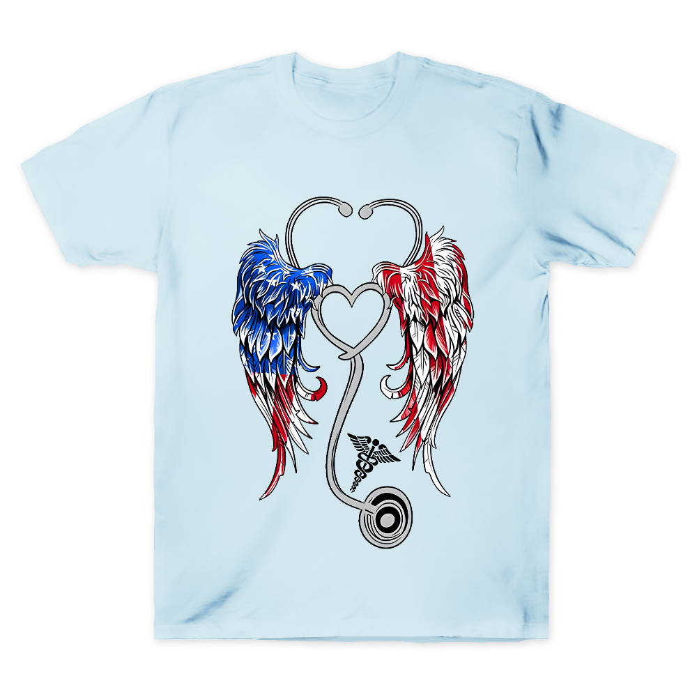 We Are Angels Who Happens To Be A Nurse Here Cotton Doctor T-shirt