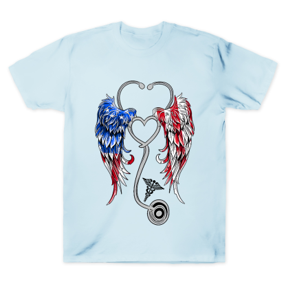 We Are Angels Who Happens To Be A Nurse Here Cotton Doctor T-shirt