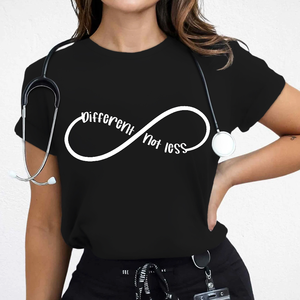 Different Not Less Autism Awareness Cotton Nurse T-shirt