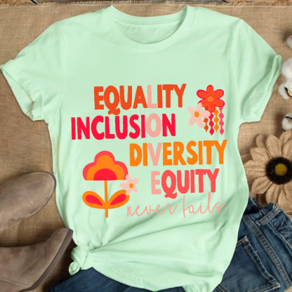 Equality Inclusion Diversity Equity Cotton Nurse T-shirt