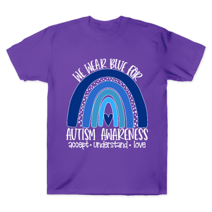 We Wear Blue For Autism Awareness Cotton Doctor T-shirt