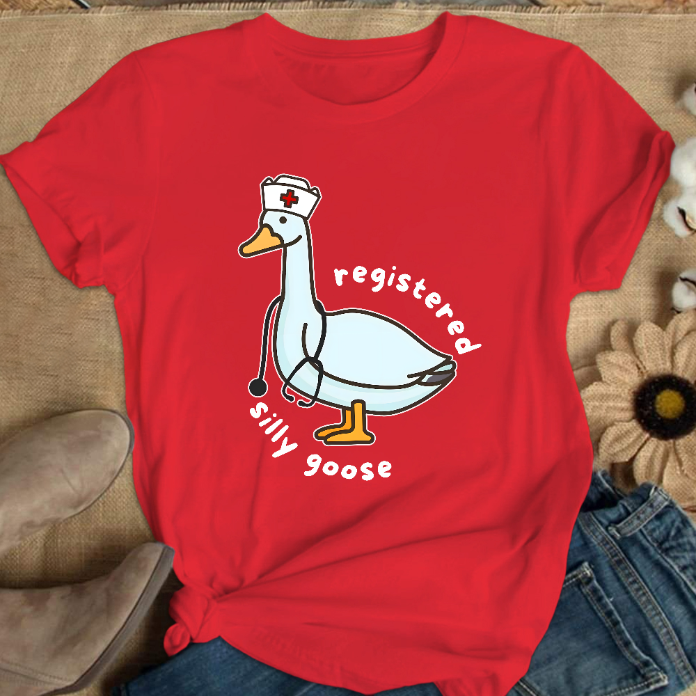 Registered Silly Goose Cotton Nurse T-shirt