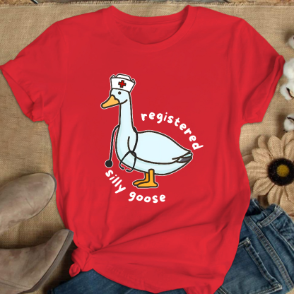 Registered Silly Goose Cotton Nurse T-shirt