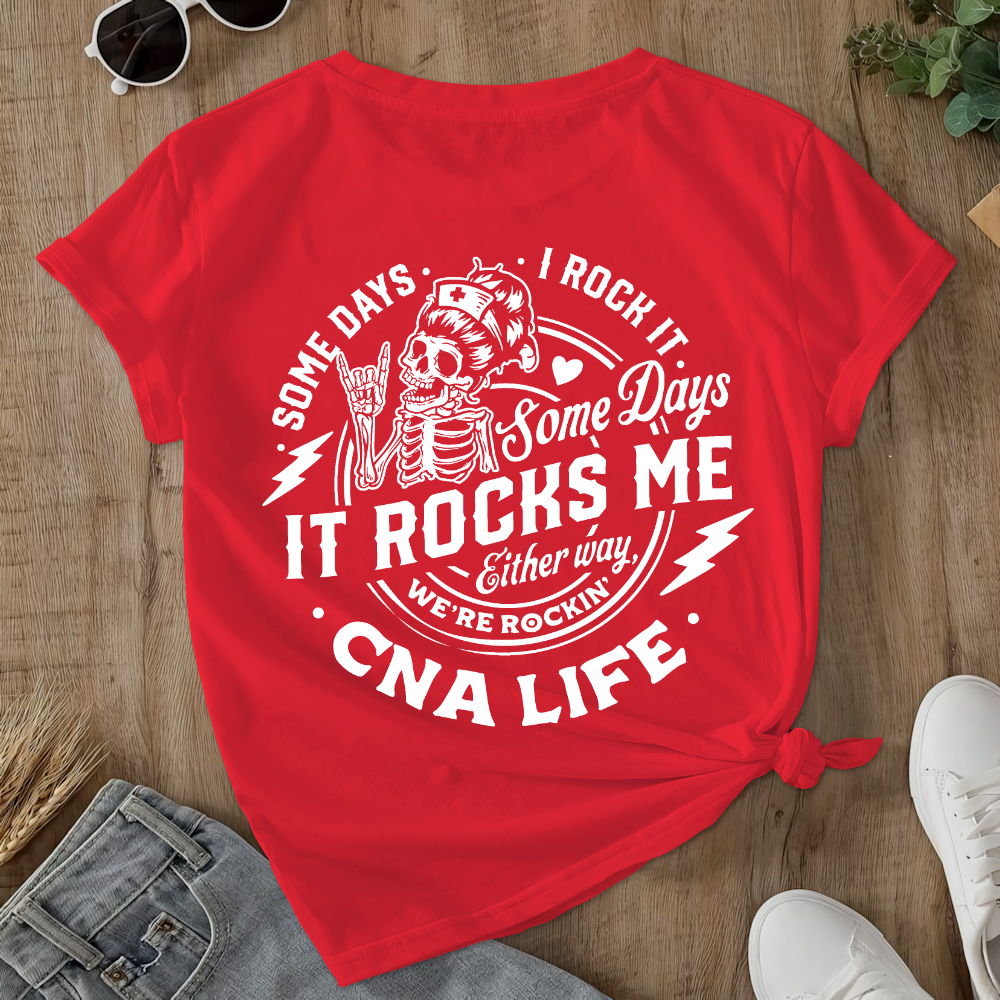 CNA Life Double-Sided Cotton Printed T-Shirt