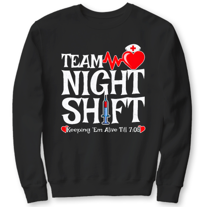 Team Night Shift Cotton Pullover Sweatshirt