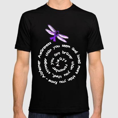 Alzheimers Awareness Memories Matter Brain Flowers Cotton Doctor T-shirt