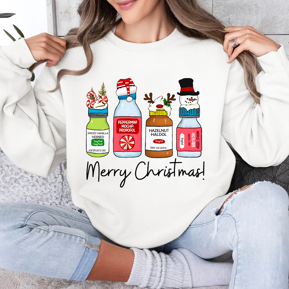 Christmas Pharmacy Cotton Pullover Sweatshirt