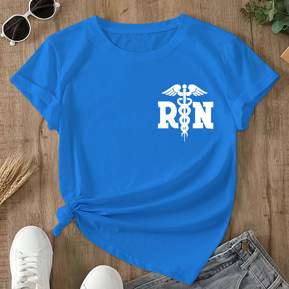 Registered Nurse Double-Sided Cotton Printed T-Shirt