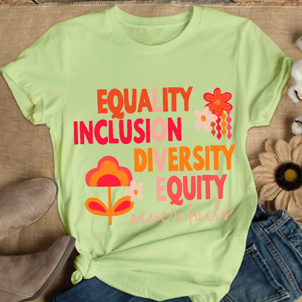 Equality Inclusion Diversity Equity Cotton Nurse T-shirt