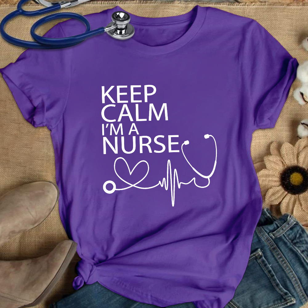 Keep Calm I‘m A Nurse Cotton Nurse T-shirt