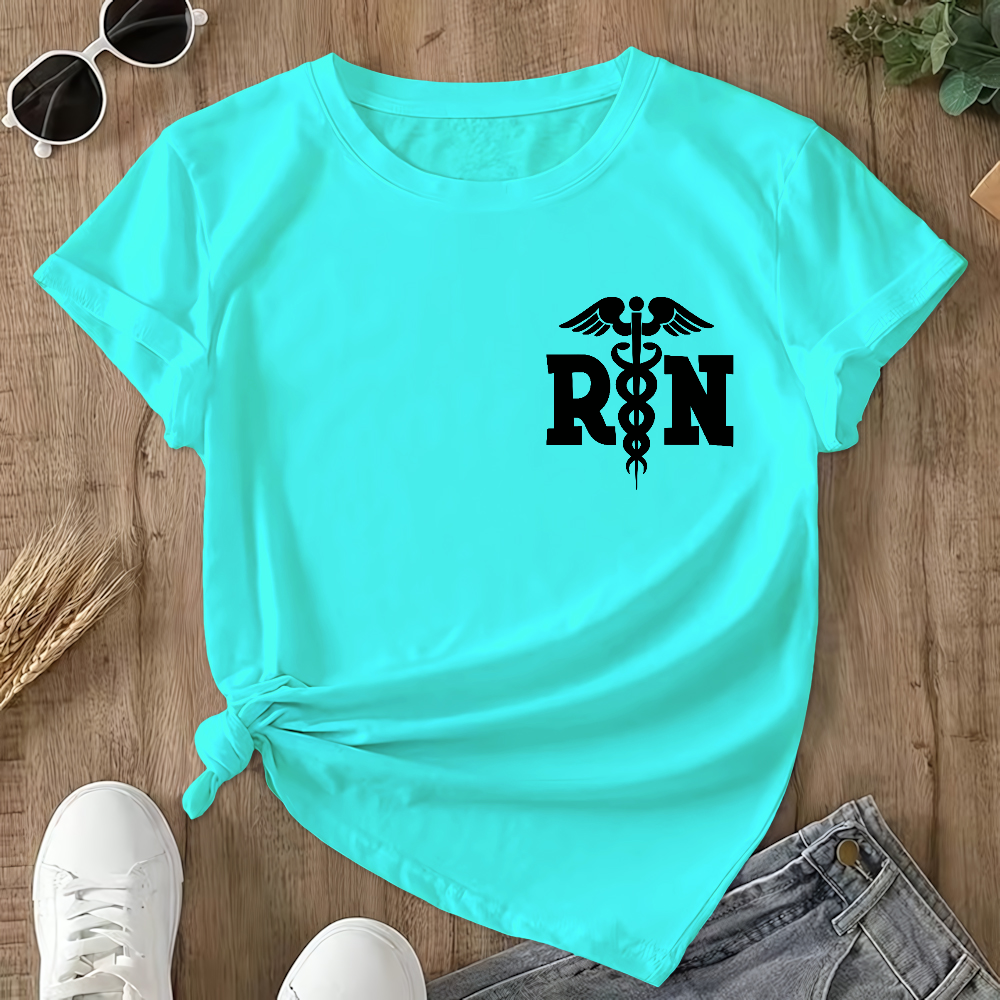 Registered Nurse Double-Sided Cotton Printed T-Shirt