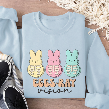Eggs Ray Vision Radiology Cotton Pullover Sweatshirt