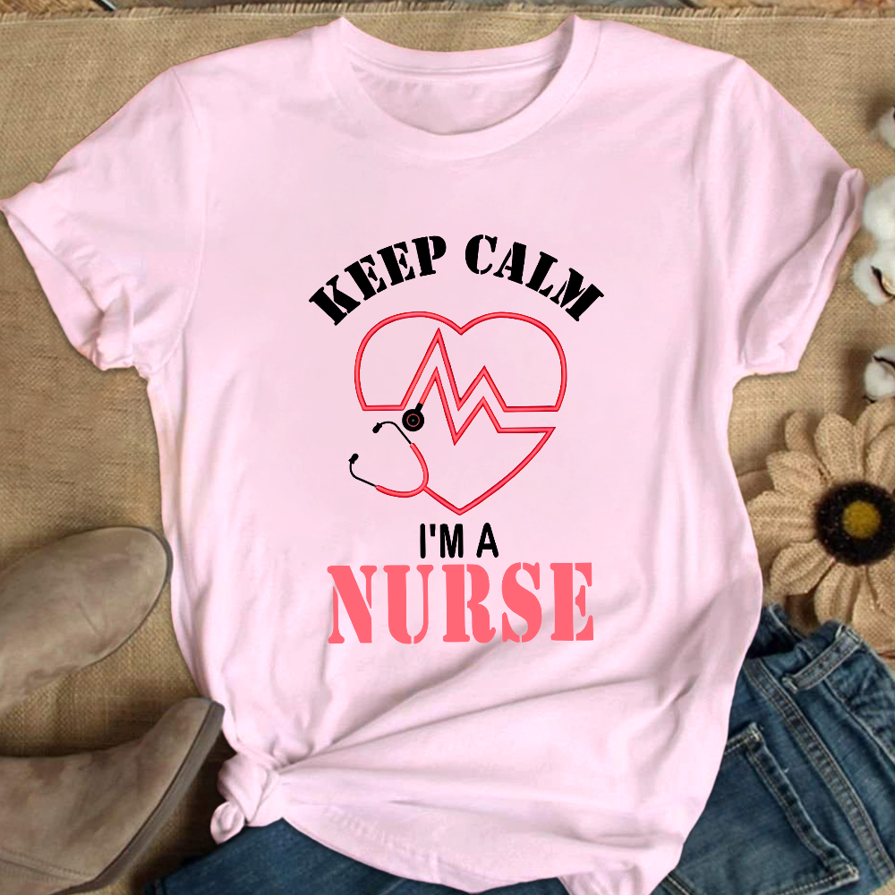 Keep Calm I‘m A Nurse Cotton Nurse T-shirt