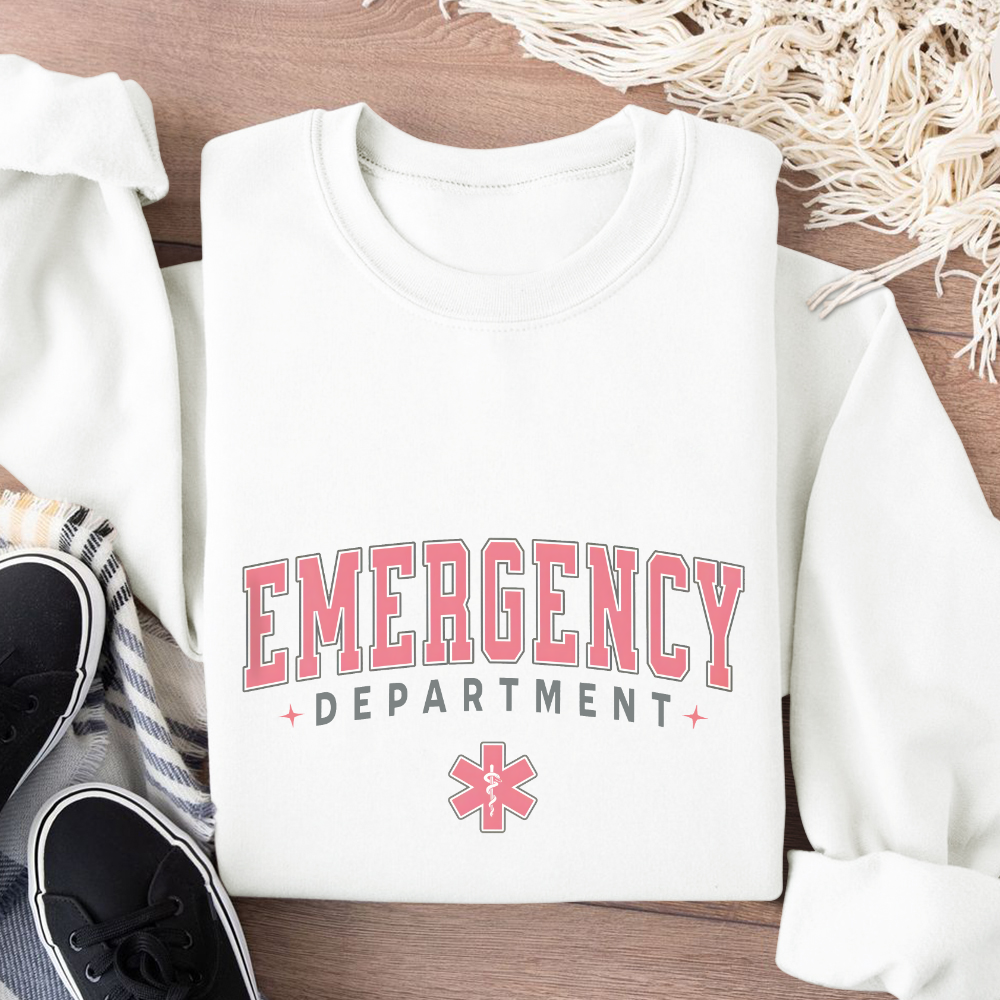 ER Nurse Crewneck Cotton Pullover Sweatshirt